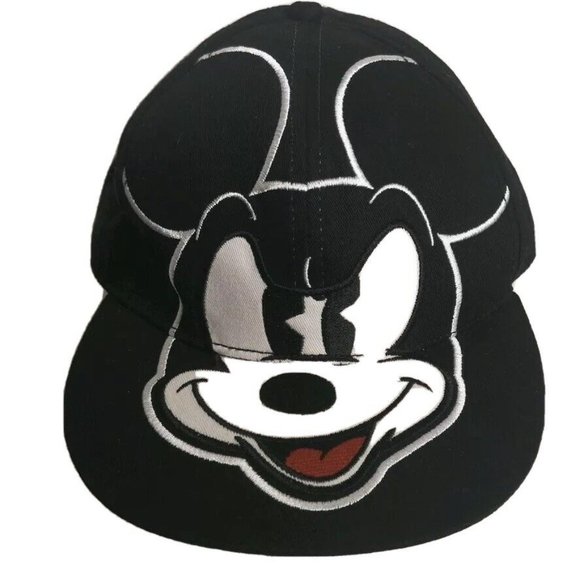 Disney Mickey Mouse 1928 Baseball Hat One Size Embroidered Black White EUC - Picture 3 of 3